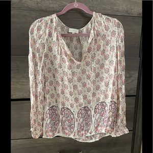 Lucky Brand Paisley Peasant blouse NWOT